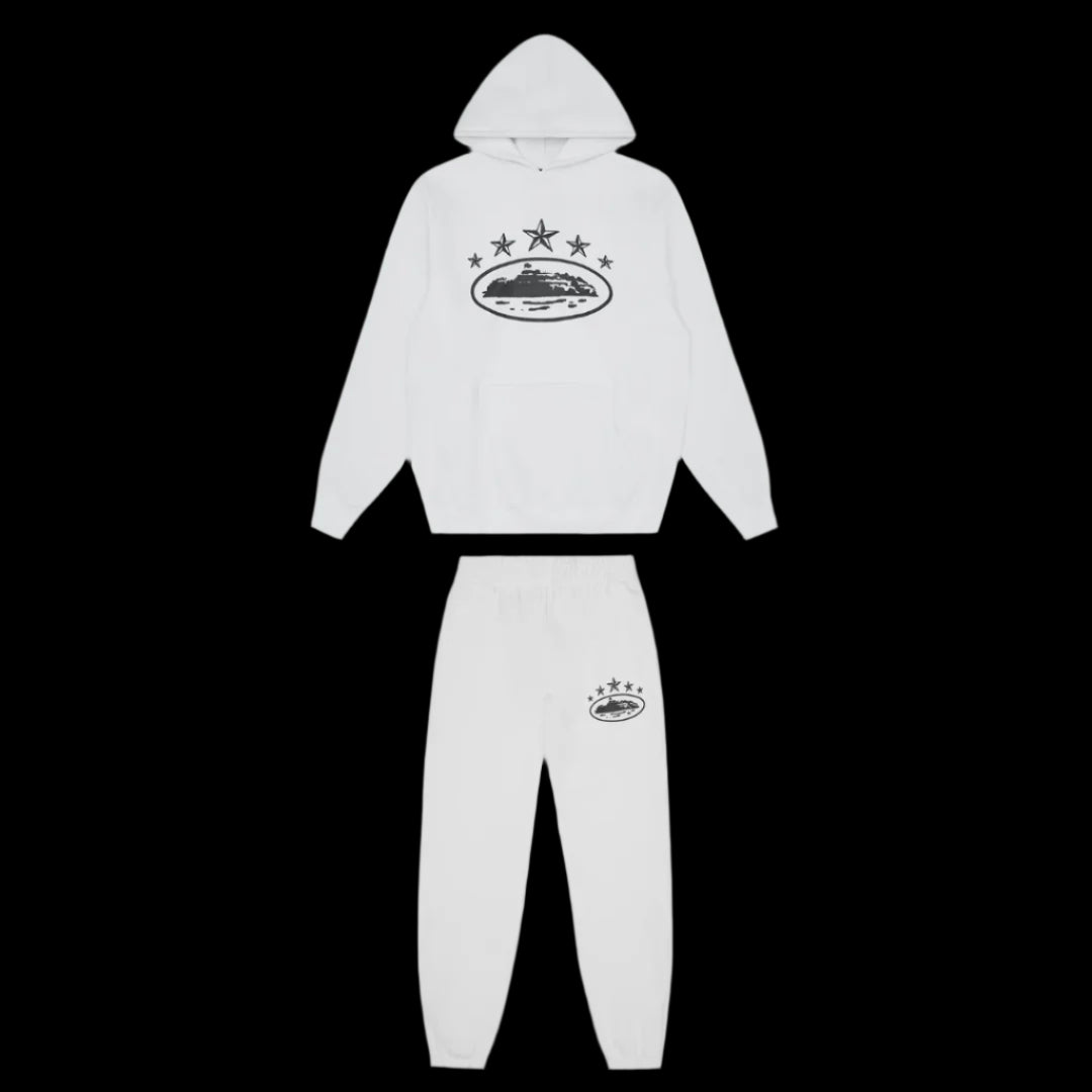 Corteiz 5 Starz Tracksuit White