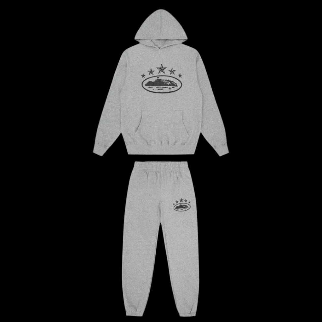 Corteiz 5 Starz Tracksuit Grey