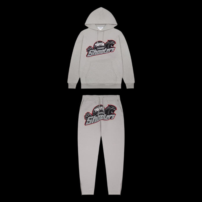 Trapstar Shooters Grey & Red London Tracksuit