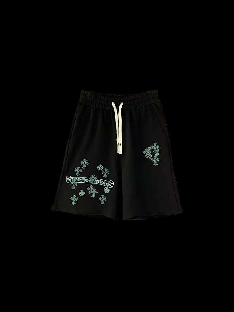Chrome Hearts Shorts (Teal Cross)