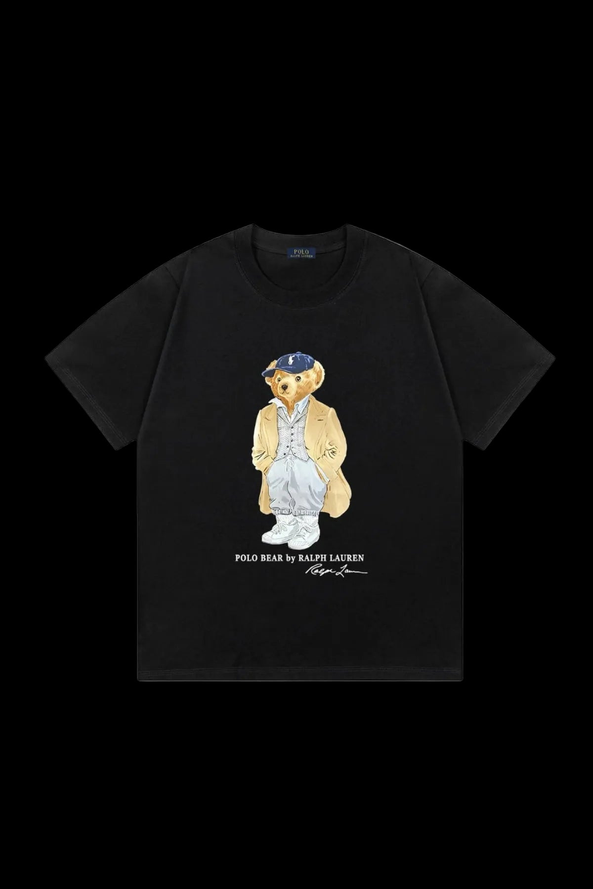 Polo Ralph Lauren "Trench Coat & Cap" Bear T-shirt (Black)