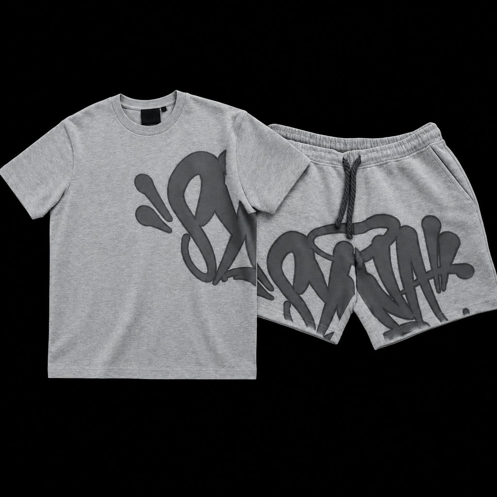 SynaWorld Short Set Grey