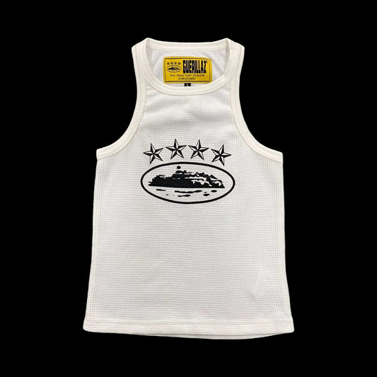 Corteiz Alcatraz 4 Star Ladies Tank Top White