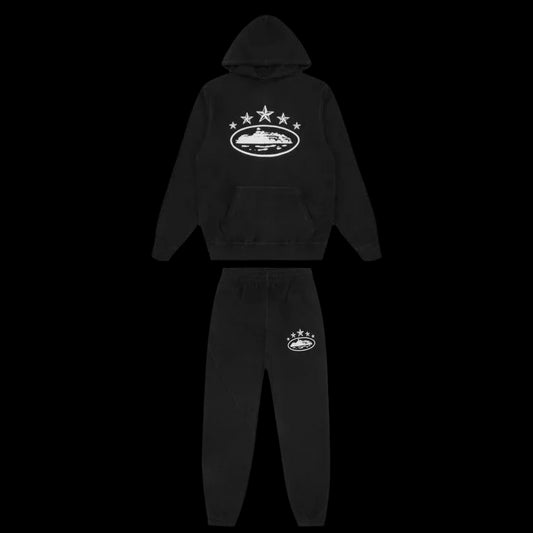 Corteiz 5 Starz Tracksuit Black