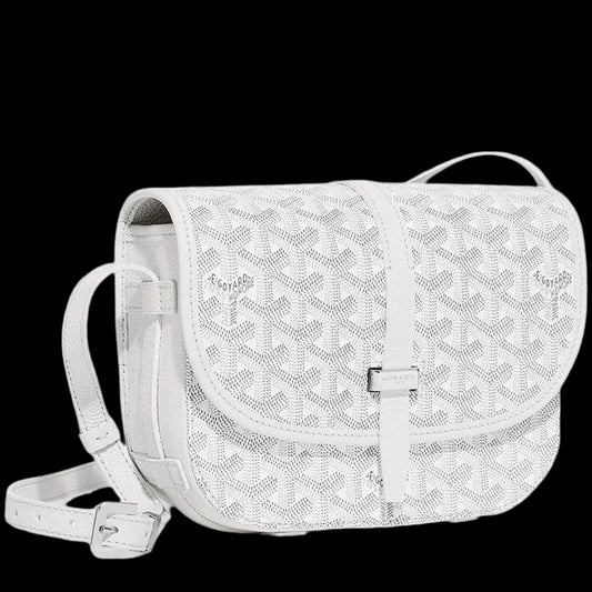 Goyard Belvedere White Messenger Bag