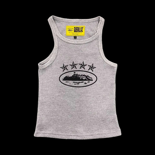Corteiz Alcatraz 4 Star Ladies Tank Top Grey