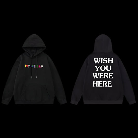 Astroworld Wish You Were Here Hoodie Black