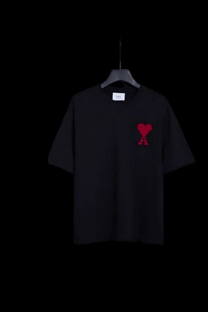Ami T-shirt (Black with Red Heart)