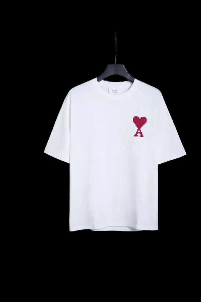 Ami T-shirt (White with Red Heart)