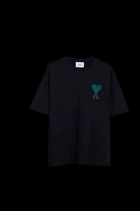 Ami T-shirt (Black with Green Heart)
