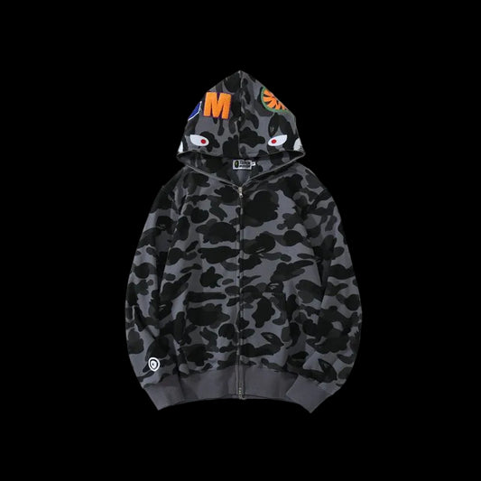 Bape Hoodie (Gray & Black)