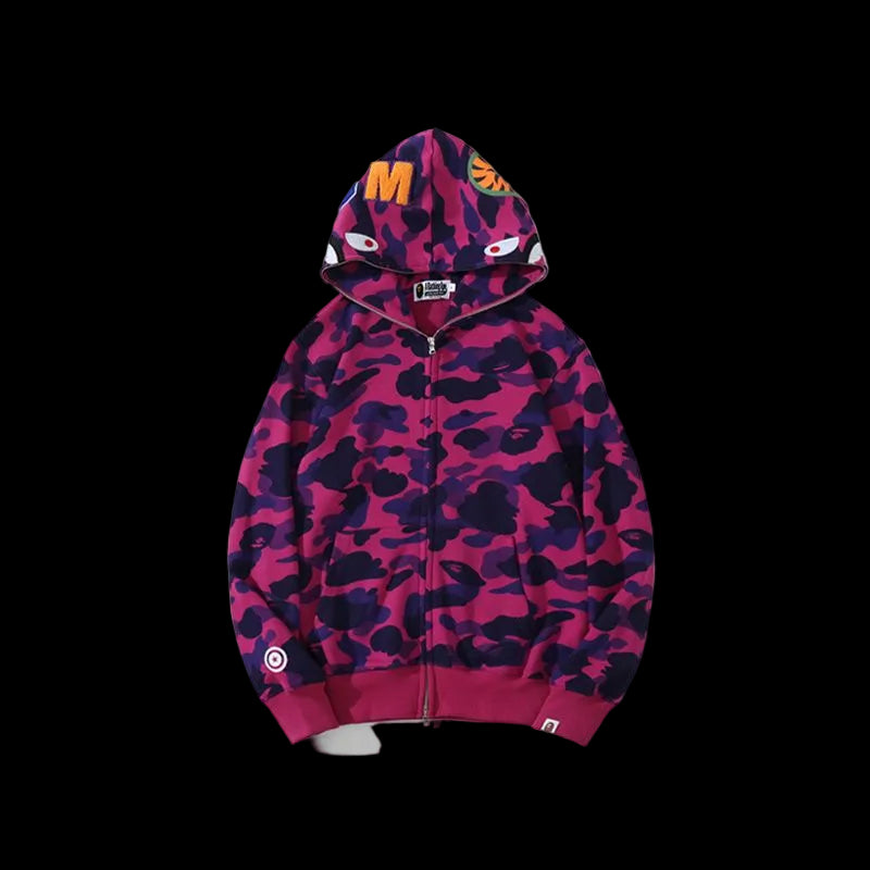 Bape Hoodie (Magenta & Blue)