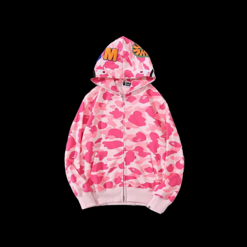 Bape Hoodie (Pink and White)
