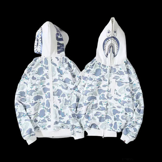 Bape Hoodie (Space Camo Shark White)