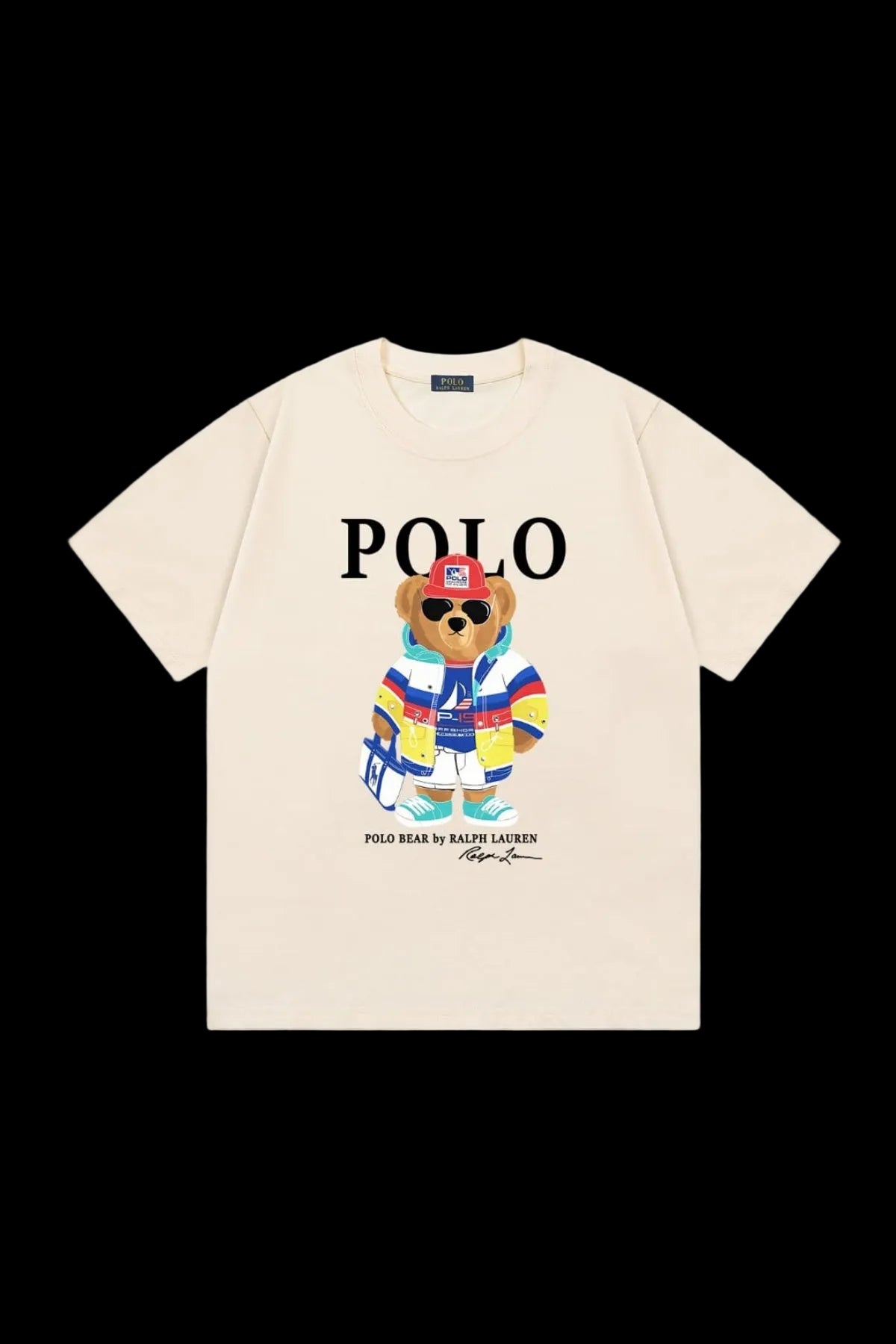 Polo Ralph Lauren "Big POLO Colorblock" Bear T-shirt (Cream)