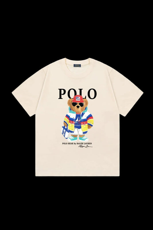 Polo Ralph Lauren "Big POLO Colorblock" Bear T-shirt (Cream)