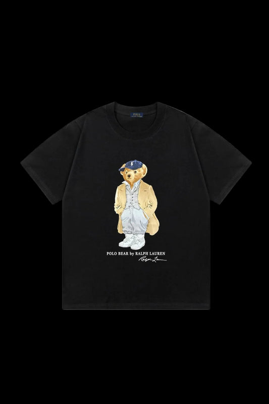 Polo Ralph Lauren "Trench Coat & Cap" Bear T-shirt (Black)