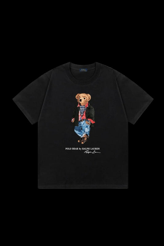 Polo Ralph Lauren "Layered Plaid & Denim" Bear T-shirt (Black)
