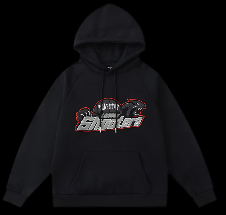 Trapstar Shooters Black & Red Hoodie Set