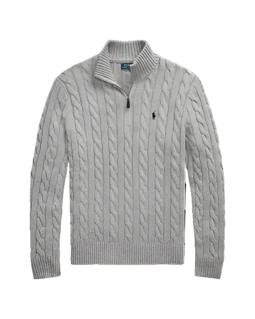 Ralph lauren cable knit quarter zip